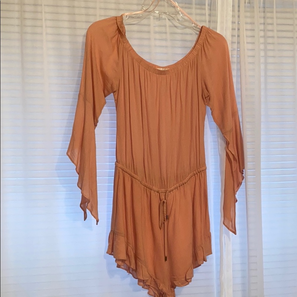 Off the shoulder romper- Light pink